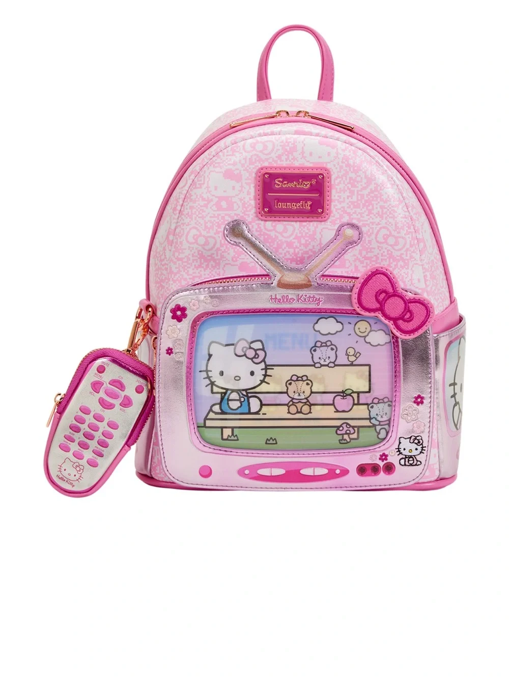 Loungefly Sanrio Exclusive Hello Kitty Vintage TV Lenticular Backpack & Wallet
